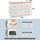 Wooden Handle Dresser Storage Chest (5 Drawers) - bigroofus