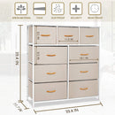 Wooden Handle Drawer Storage Chest (9 Drawers) - bigroofus