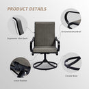 Bigroof Patio Furniture Sets 5 Piece Outdoor Dining Set Table and Chairs with 1 x 37"x37" Square UmbrellaTable and 4 x Textilene Swivel Patio Chair for Outdoor, Kitchen, Backyard, Patio, Lawn & Garden - bigroofus