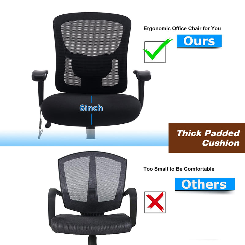 Mesh Massage Office/Home Chair-Big & Tall 400lbs - bigroofus